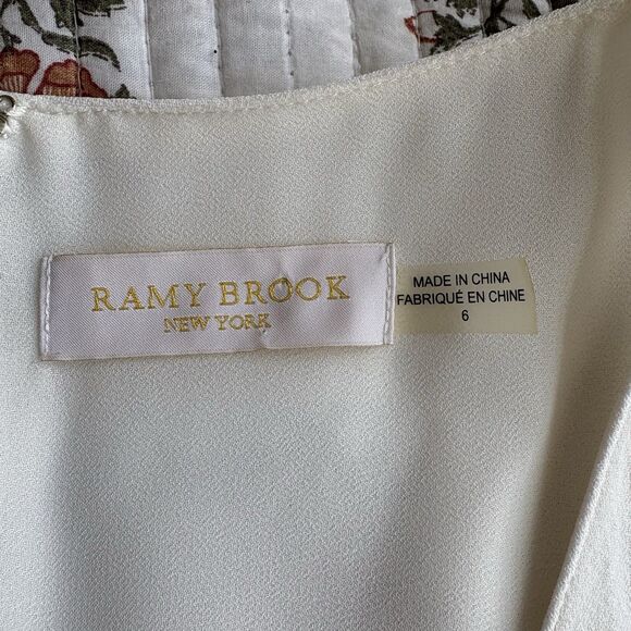 RAMY BROOK Ivory White Shift Laced Up Detail Dress Size 6 Bride Cocktail - Picture 10 of 10